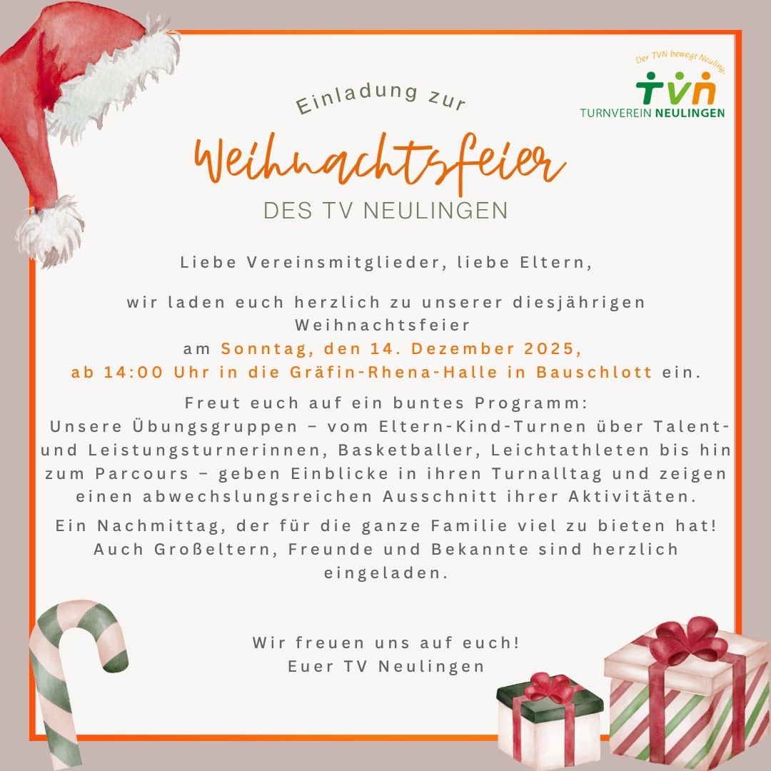 Weihnachtsfeier des TV Neulingen